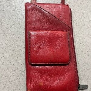 HOBO Cherry Leather Crossbody Bag